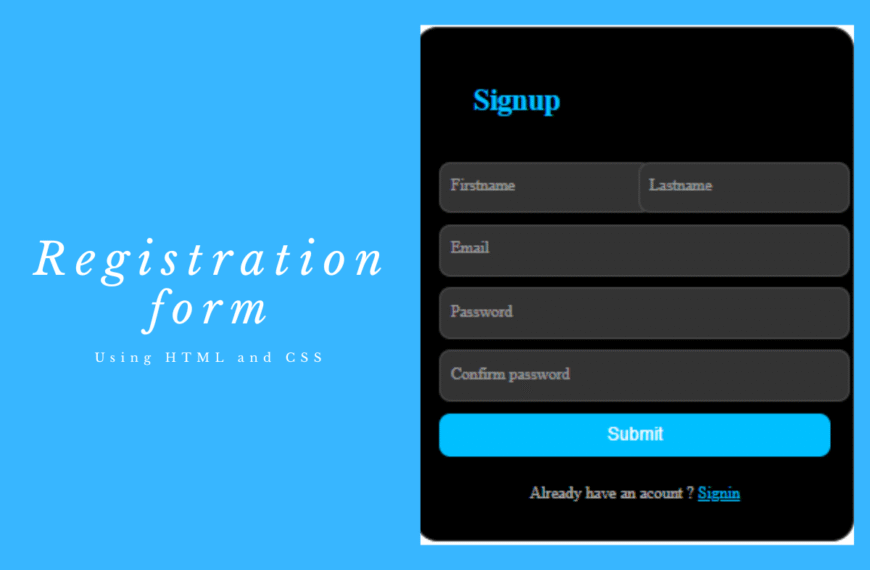 How to Create a Registration Form with HTML and CSS