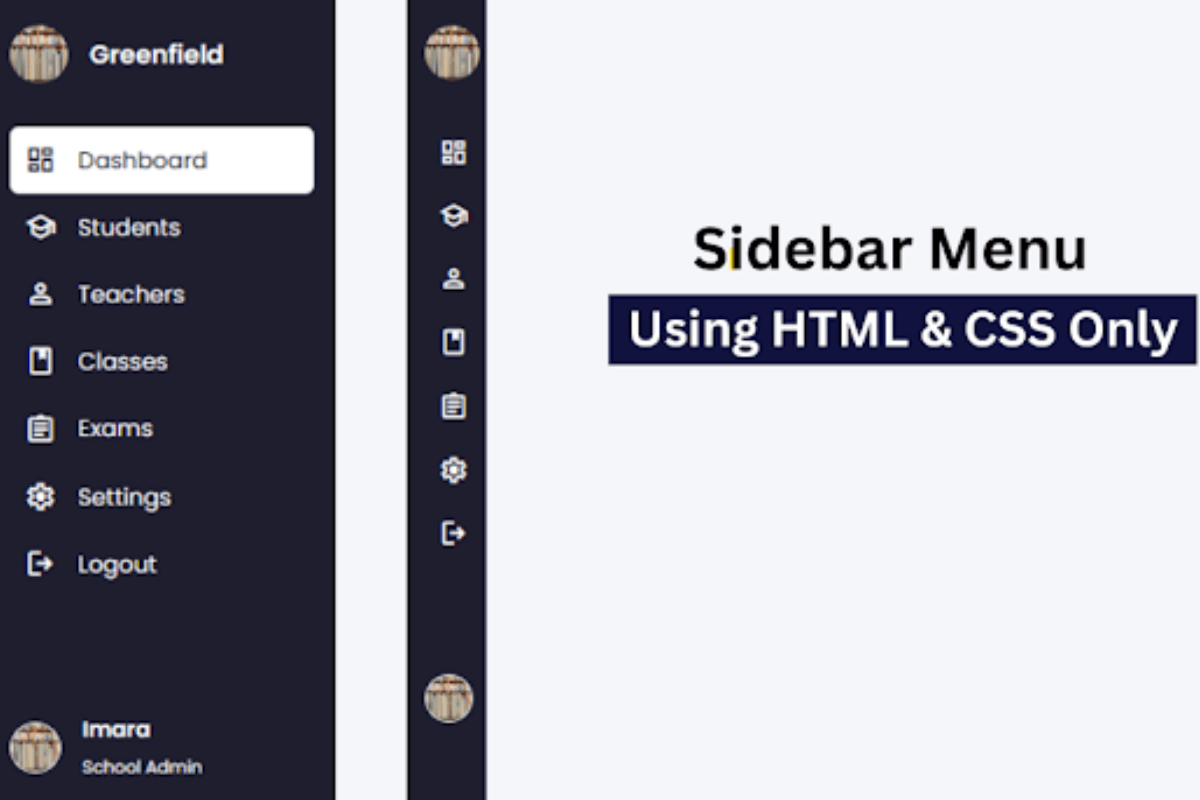 You are currently viewing Create a Simple Sidebar Menu Using HTML and CSS|  Navigation Menu